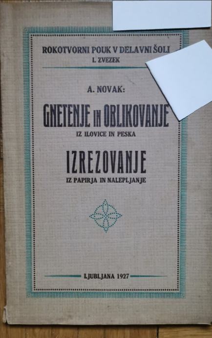 Gnetenje in oblikovanje iz ilovice in peska, ... A. Novak, 1927