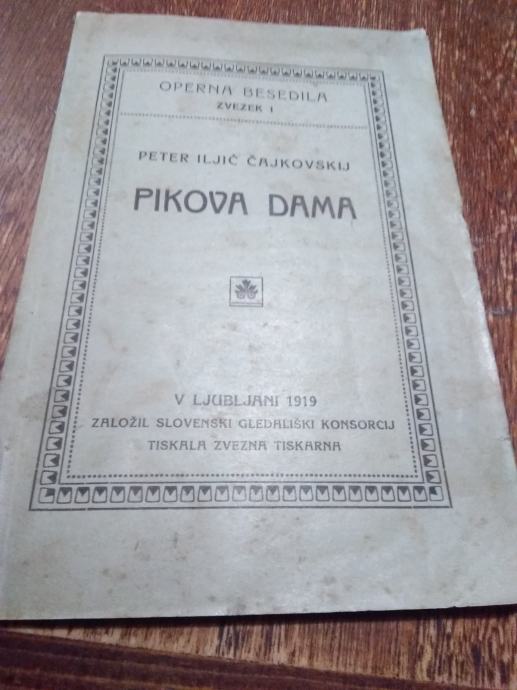Operna besedila Pikova dama letnik1919