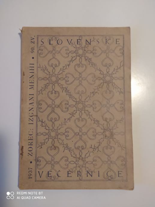 Stara knjiga Slovenske večernice 90. zvezek, Ivan Zorec IZGNANI MENIHI
