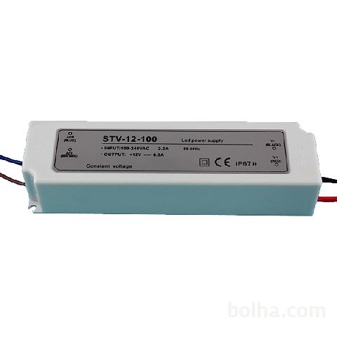 LED napajalnik / 100W / IP67 vodoodporen / AC 230V / DC 12V