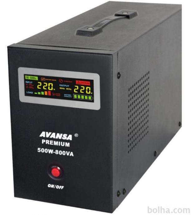 UPS Avansa premium 500W / 800VA čisti sinus - akcija -40%