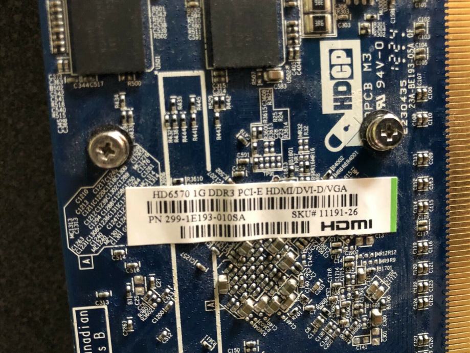 grafična kartica Sapphire HD6570 1GB DDR3 PCI-E HDMI/DVI-D/VGA