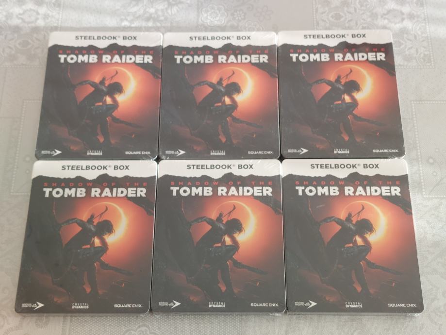VIDEO GAME,TOMB RAIDER,SHADOW OF THE STEELBOOK BOX,PC,PS IN XBOX,ZAPAK