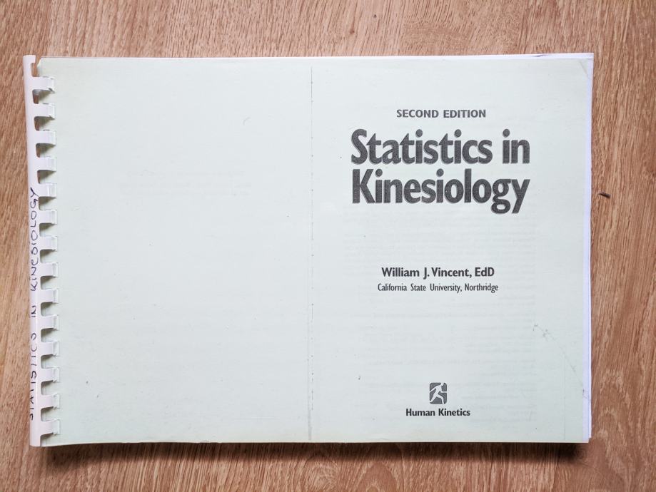 Statistics in Kinesiology knjiga