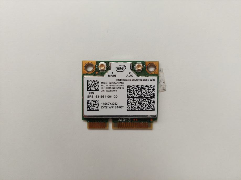 Intel Centrino Advanced-N 6205 WiFi Card – 62205ANHMW, Mini PCIe, 600Mbps, 2.4/5GHz