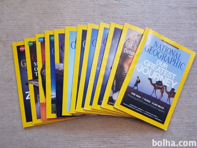 Zbirka 12 revij National Geographic v angleščini