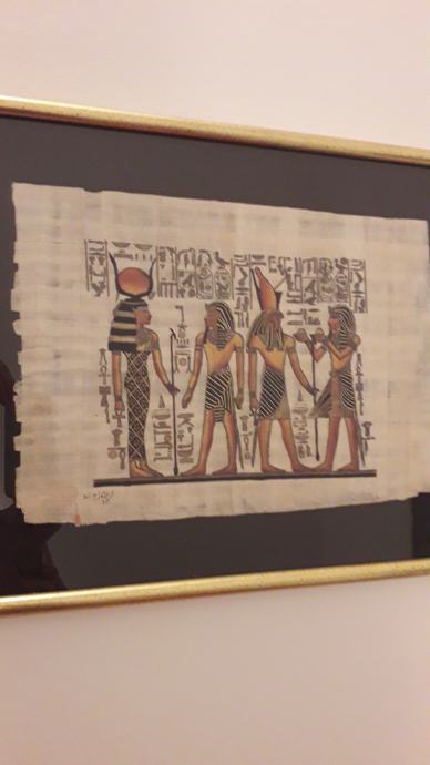 Papirus z motivom antičnega egiptovskega obreda