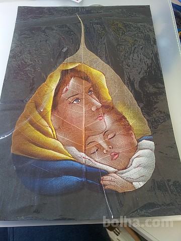 Slika na listu Marija in Jezus