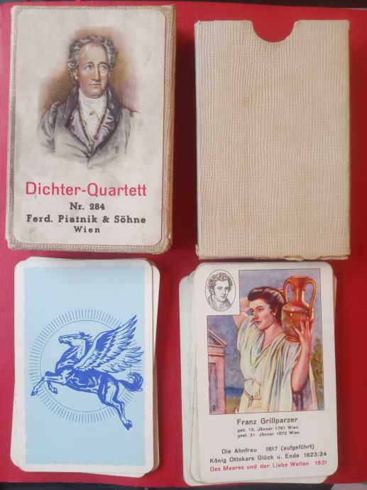 Karte.Dichter - Quartett.Nr,284.Ferd.Piatnik&Sohne Wien,36 kart