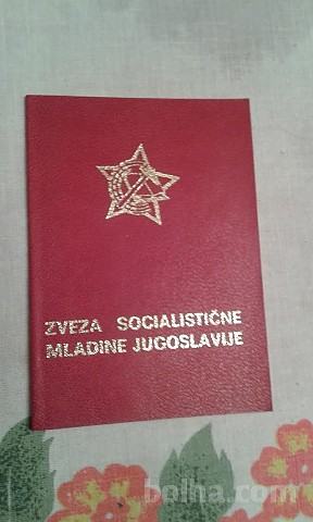Prodam izkaznico ZSMS Jugoslavije - original iz časa