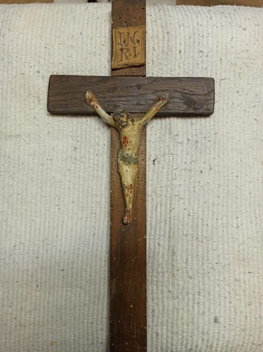 Razpelo, staro cca 115 let, ročno delo, Jezus na križu, 37 cm