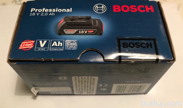BOSCH Professional akumulator 18V, 2.0Ah, Li-Ion