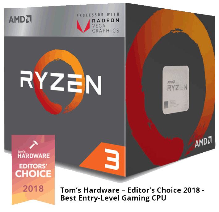 AMD Ryzen 3 2200G 3,5/3,7GHz 4MB AM4 65W Wraith Stealth Radeon V