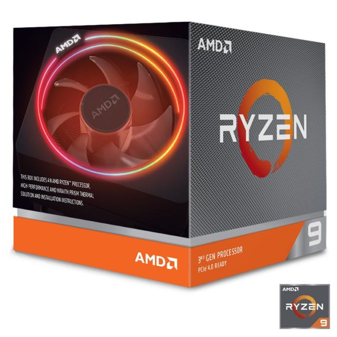 AMD Ryzen 9 3900X, Wraith Prism hladilnik, 105 W procesor