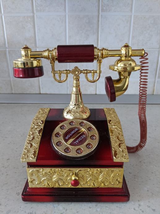 Nov dekorativni glasbeni telefon s predalčkom 15x20x13cm