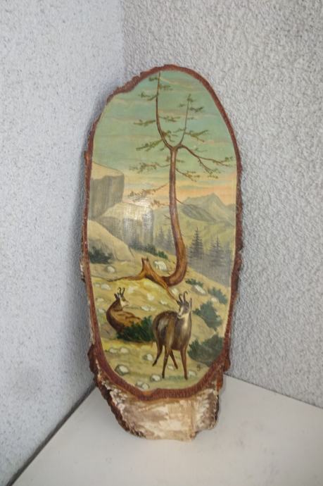 Star dekor na lesu višina 29 cm, iz leta 1975, Jezersko