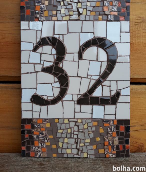 Unikatna hišna številka Mozaik hišna številka