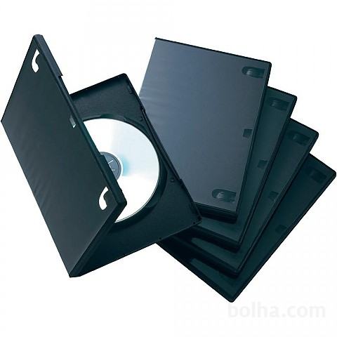 50 novih črnih ovitkov - škatlic za CD/DVD