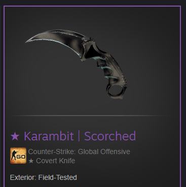 Karambit Scorched - CS:GO Counter-Strike: Global Offensive