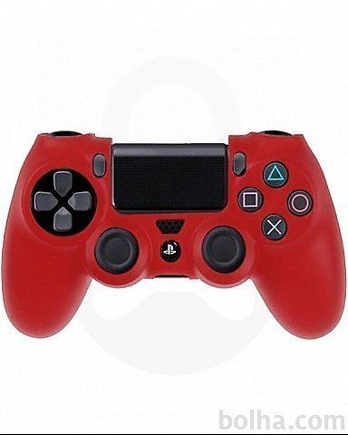 Playstation 4 (PS4) silikonska prevleka za kontroler, rdeča