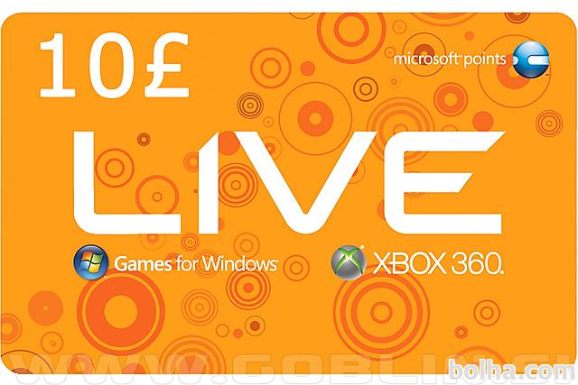 Xbox Live Gift Card 10 GBP (UK) za Xbox 360 | Xbox One | PC