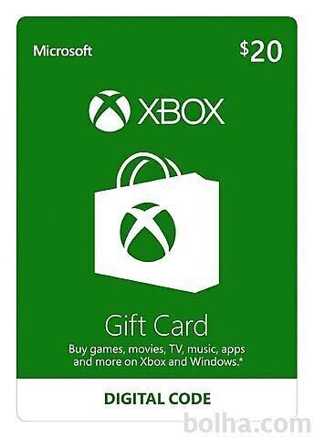 Xbox Live Gift Card 20 USD (US) za Xbox 360 | Xbox One | PC