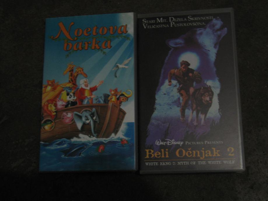 VHS kaseti Noetova barka in Beli očnjak