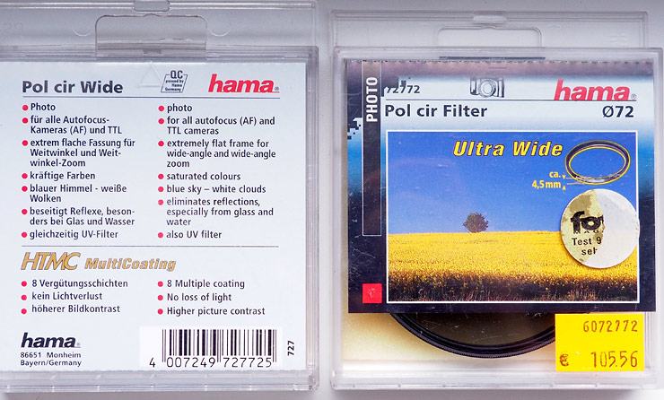 Polarizacijski filter 72mm Hama Ultra Wide HTMC