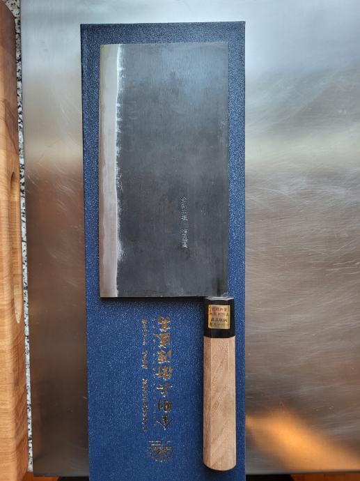 Japonski nož Nakiri/Chinese cleaver, 220mm, Aogami Super jeklo