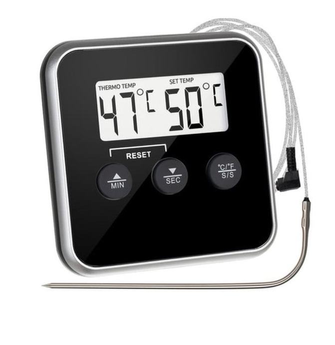 LCD kuhinjski termometer s sondo do 250°C