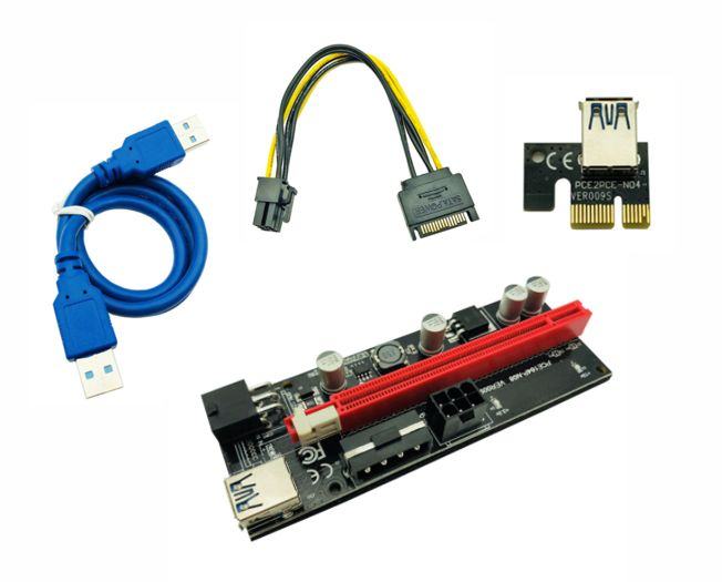 Adaper riser express 16x - USB 3.0 in SATA na 6.pin adapter