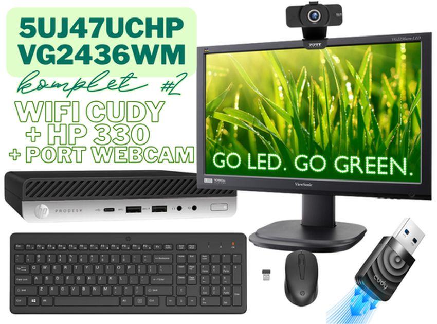 Komplet računalnik HP ProDesk 600 G4 DM Demo + monitor VG2436WM 60 cm