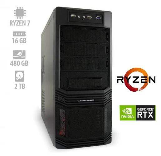 Ryzen 7 2700/16GB/SSD480GB+2TB/RTX2060/FreeDOS (Garancija 12 mesecev)