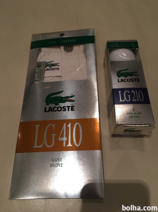 Golf usnjena rokavica Lacoste in žogice Lacoste, novo, Lj.