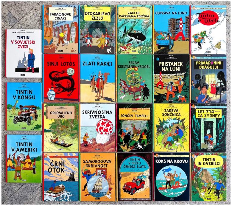 Tintin - kompletna zbirka 23. stripov