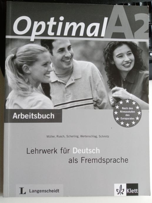 nemški delovni zvezek -učbenik Optimal A2  Lehrwerk für Deutsch