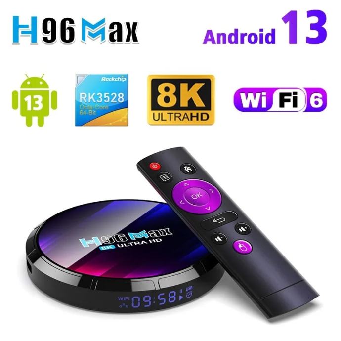 Android box 13, H96 Max, 4GB ram 32GB rom