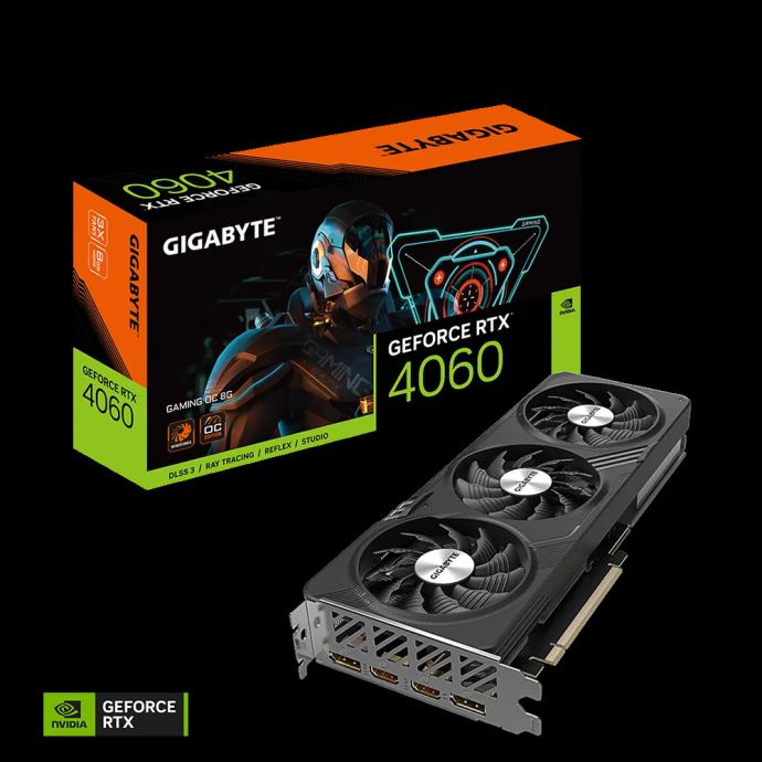 GIGABYTE GeForce RTX 4060 Gaming OC | 8GB | PCI-e 4.0 | 2xHDMI 2xDispl