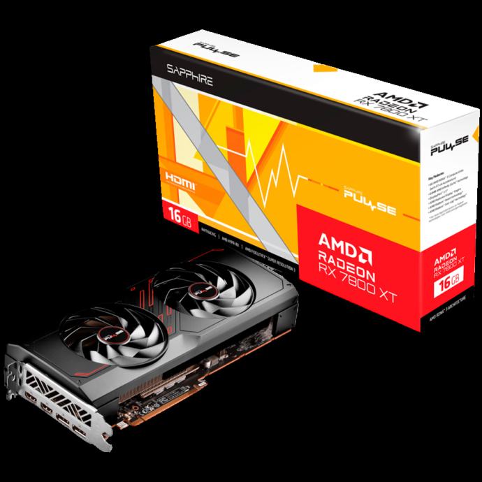 SAPPHIRE AMD Radeon RX 7800 XT PULSE | 16GB | GDDR6 | 2x HDMI 2x Displ