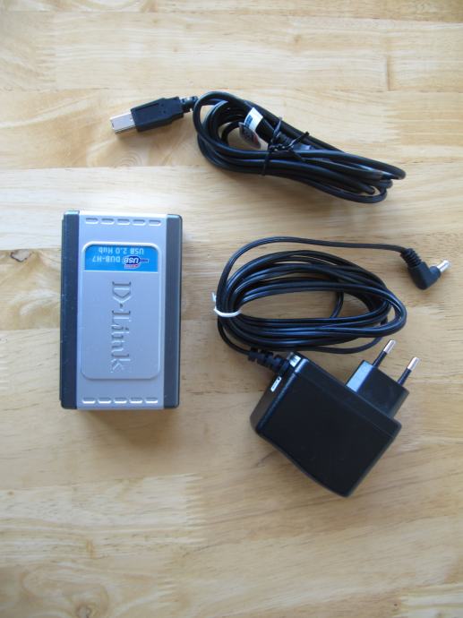 D-Link USB Hub, 7 port, z napajalnikom