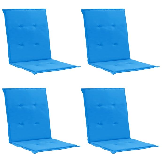 Blazine za vrtne stole 4 kosi modre 100x50x3 cm