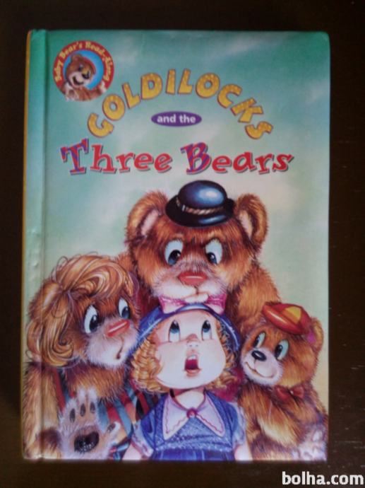 otroška knjiga Goldilocks and the three bears book, KARTONKA