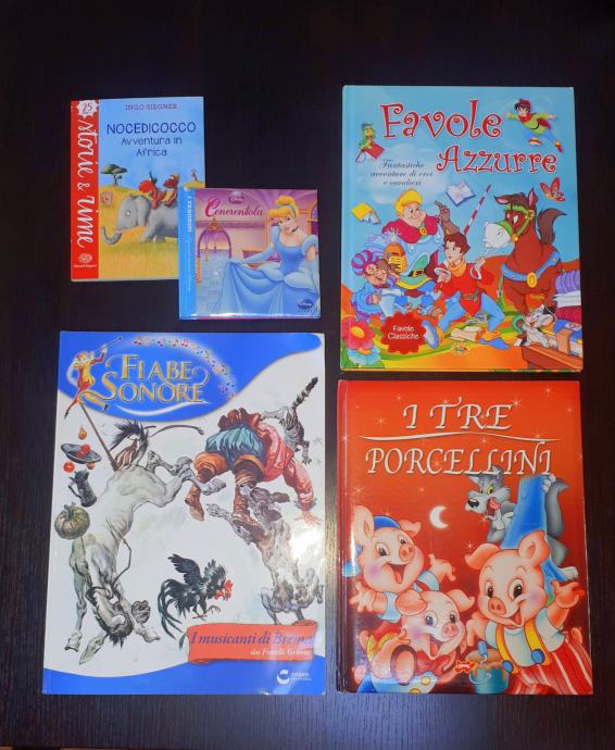 Otroške knjigice v italijanskem jeziku 5 kos