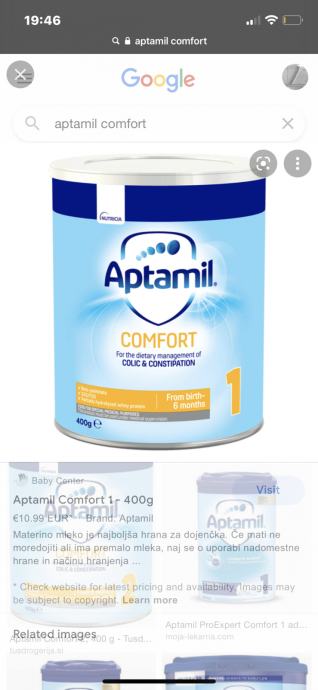 Prodam aptamil comfort 3x