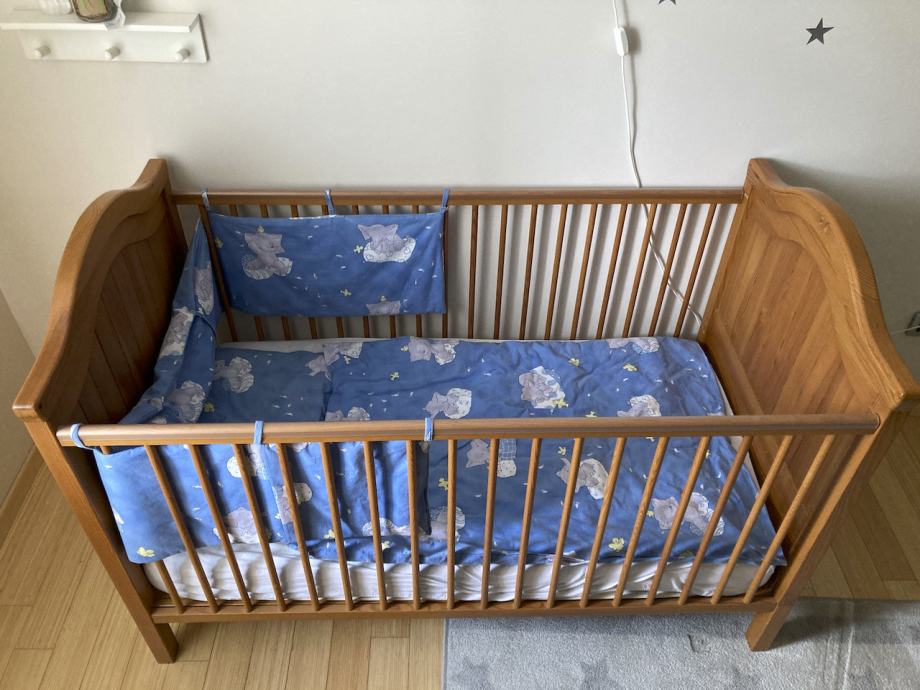 Otroška postelja LIP Poljčane - masiven les 70 x 140 cm + vzmetnica