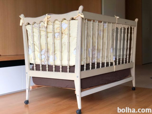 Otroška postelja rustikalna 120 x 60