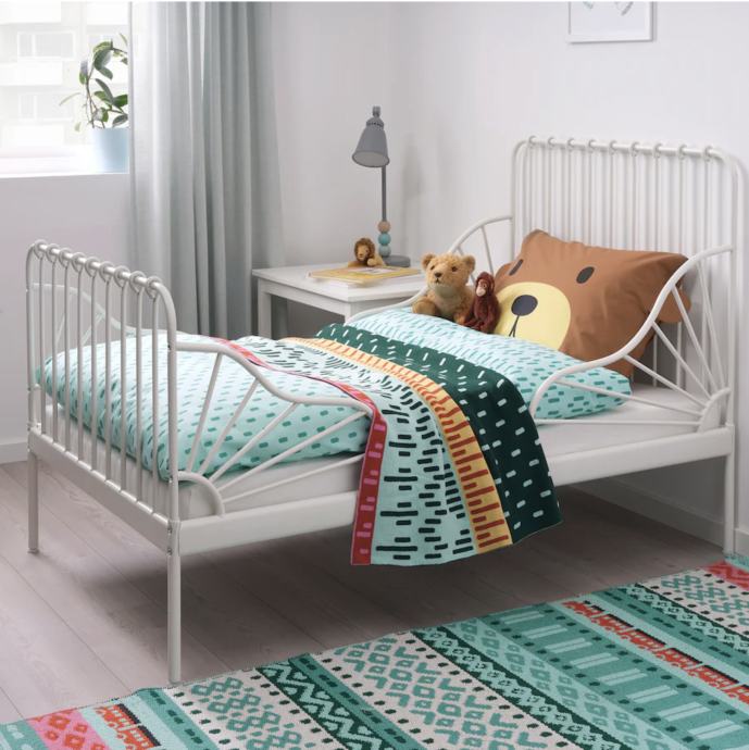 Ikea MINNEN Otroska postelja + NATTSMYG Posteljni vložek iz pene