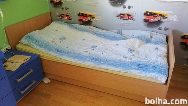 Otroška postelja z vzmetnico 90x200 cm