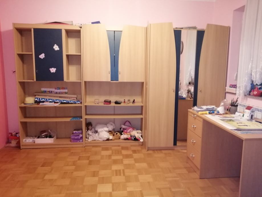 Otroška-mladinska soba komplet, bukev/modra