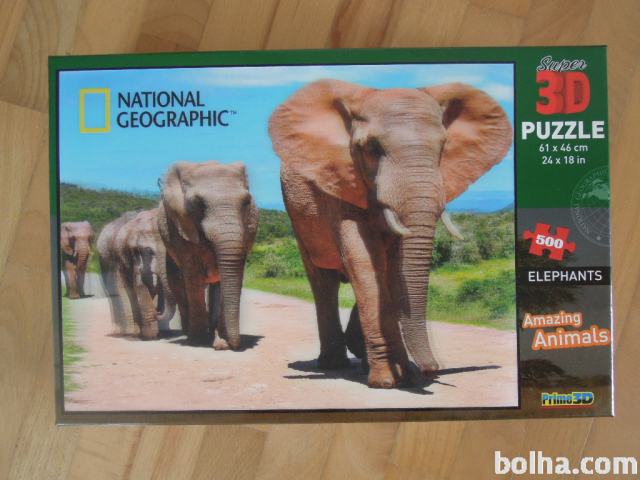 3D puzzle National Geographic - sloni